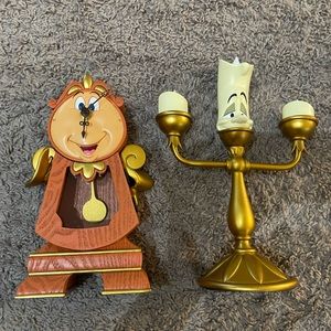 Real working Disney Cogsworth and Luminere, exclusive to Disney World.